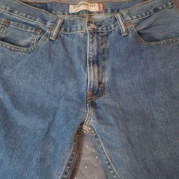 Levi's Men's Straight Jeans - Medium Blue - Picture 3 of 6